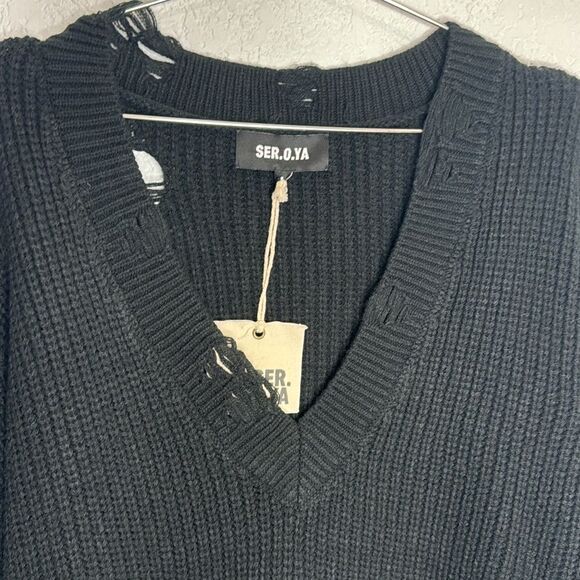 NWT Ser.O.Ya RUMI SWEATER Dress Black Large Revolve - Picture 4 of 12